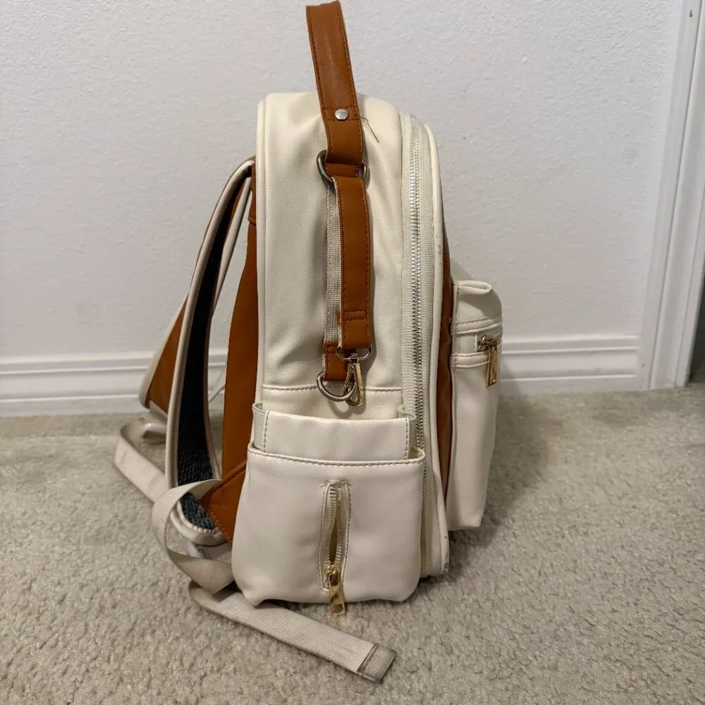 Stylish Cream and Brown Baby Bag